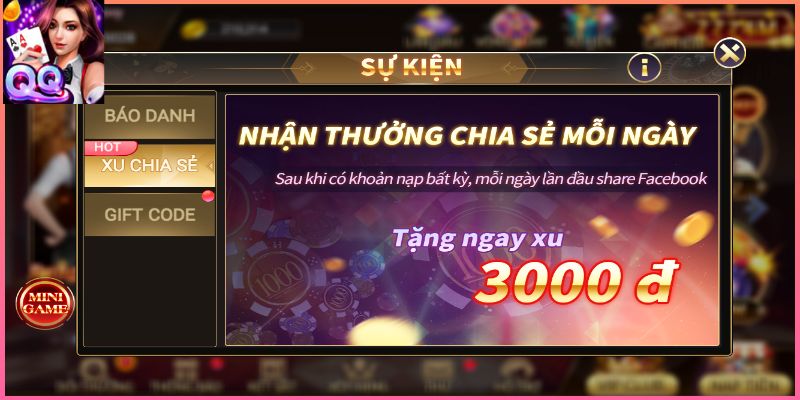 Chia sẻ link liên kết để nhận Khuyến mãi Zaloqq