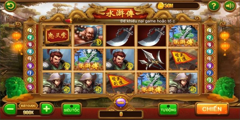 Giao diện game mô phỏng theo các nhân vật của bộ phim Thủy Hử